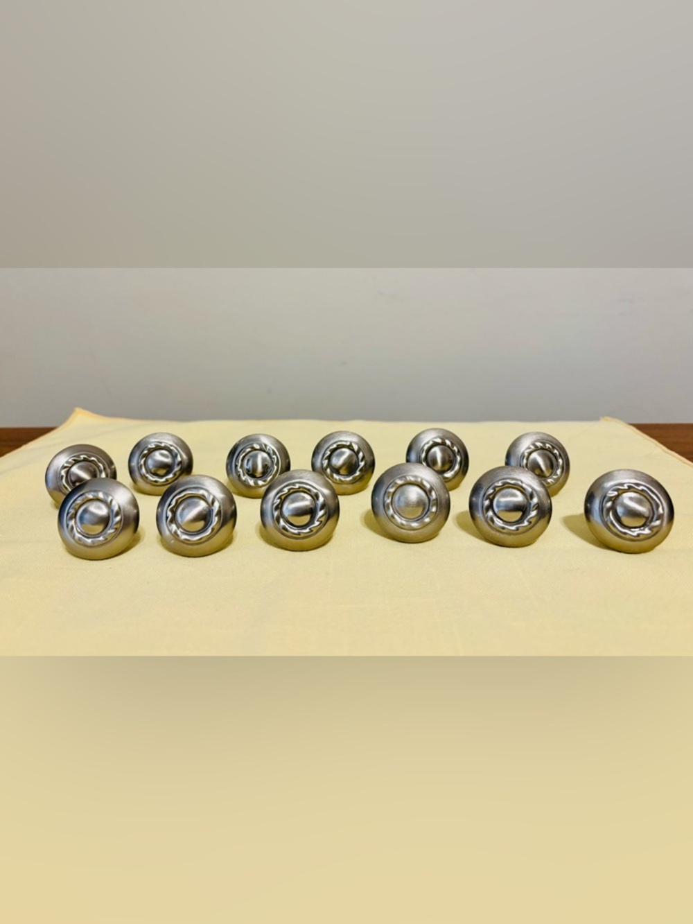 12 Cabinet Knobs Drawer Pulls- Brushed Satin Nickel - 1.25“ In Length MCM